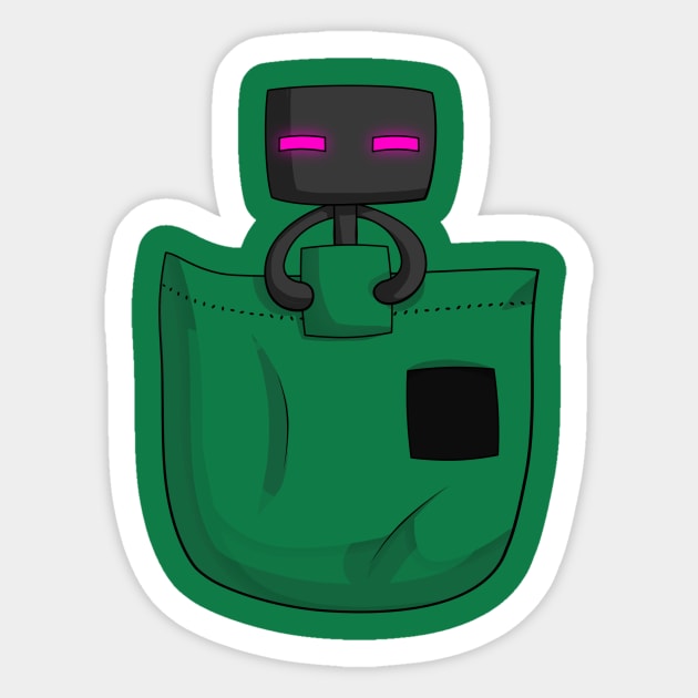 Pocket Enderman Sticker by sambeawesome